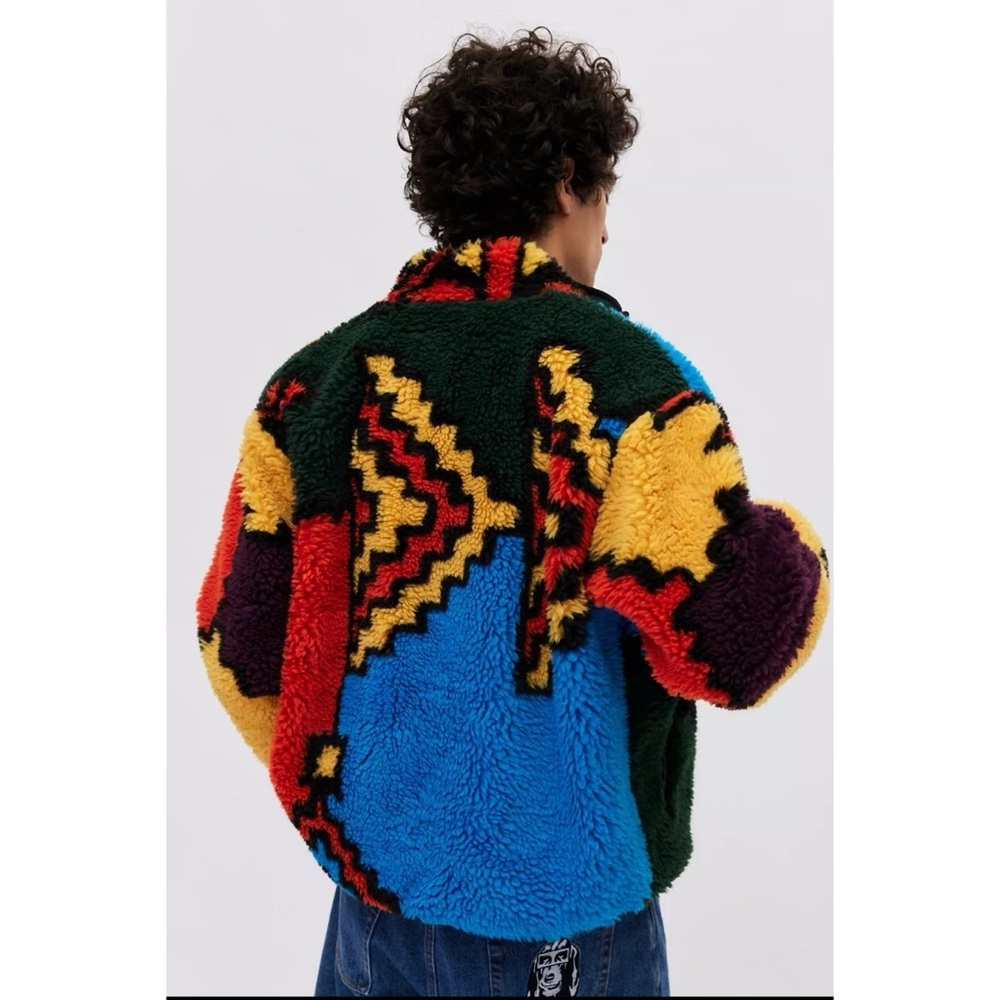 New OBEY Moroccan Rug Pattern Fleece Full Zip Jacket Small - Picture 4 of 10
